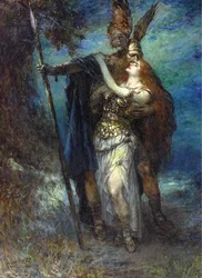 Wotan und Brünnhilde